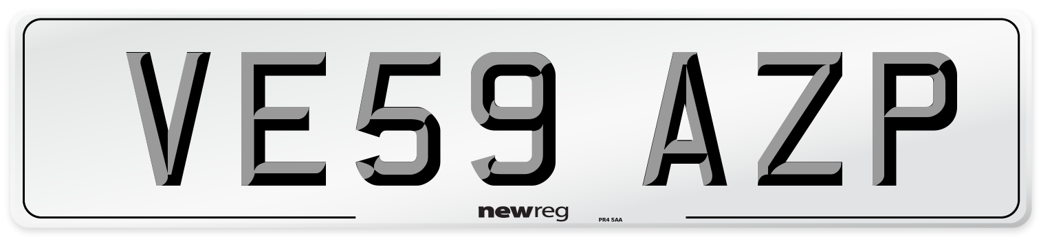 VE59 AZP Number Plate from New Reg